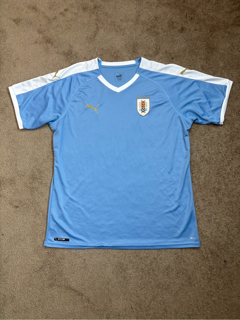 Puma Uruguay National Team Home Soccer Jersey Men’s XL Light Blue La Celeste